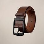 Kian | Rectangular Buckle Classic Dress Belt with Smooth Finish