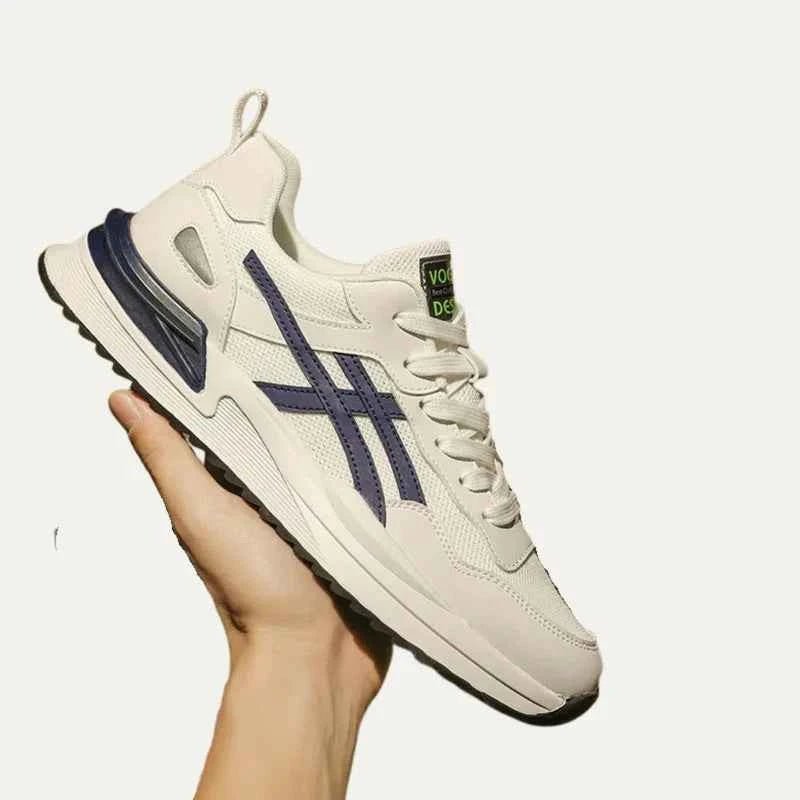 Gio | Retro Panel Lace-Up Sneakers with Chunky Sole