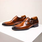 Liam | Single Monk Strap Almond Toe Dress Shoes