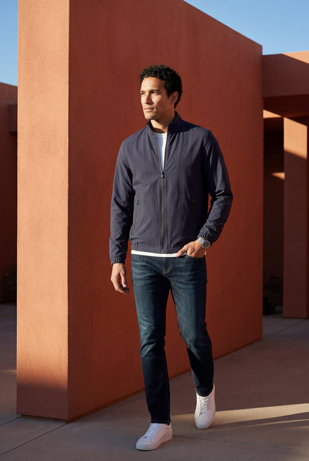 Liam | Slim Fit Zip-front Stand Collar Casual Jacket