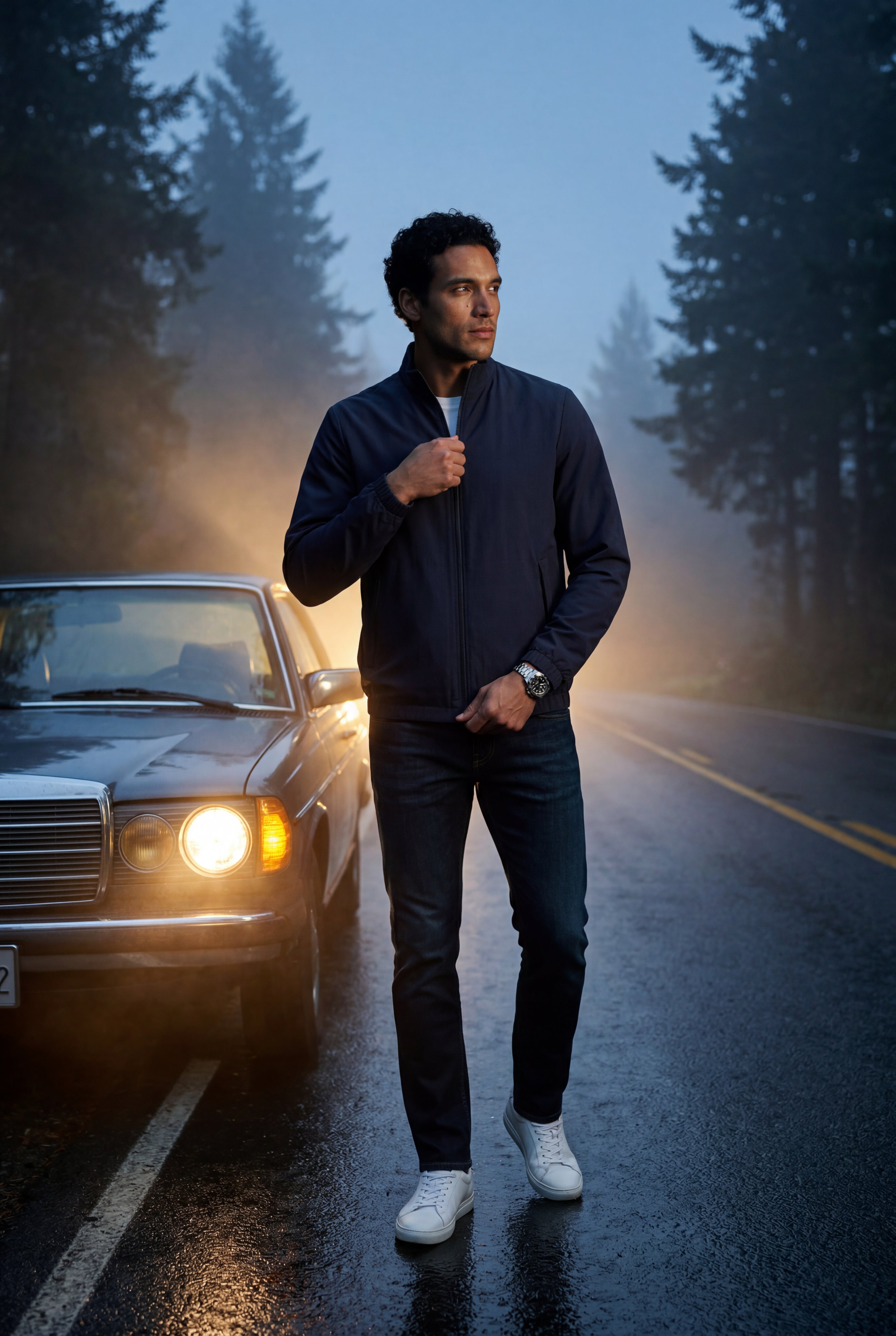 Liam | Slim Fit Zip-front Stand Collar Casual Jacket
