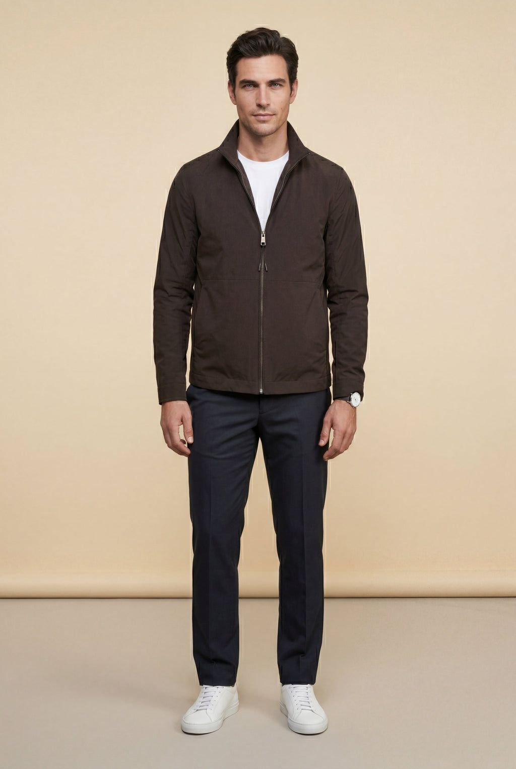Liam | Slim Fit Zip-front Stand Collar Casual Jacket
