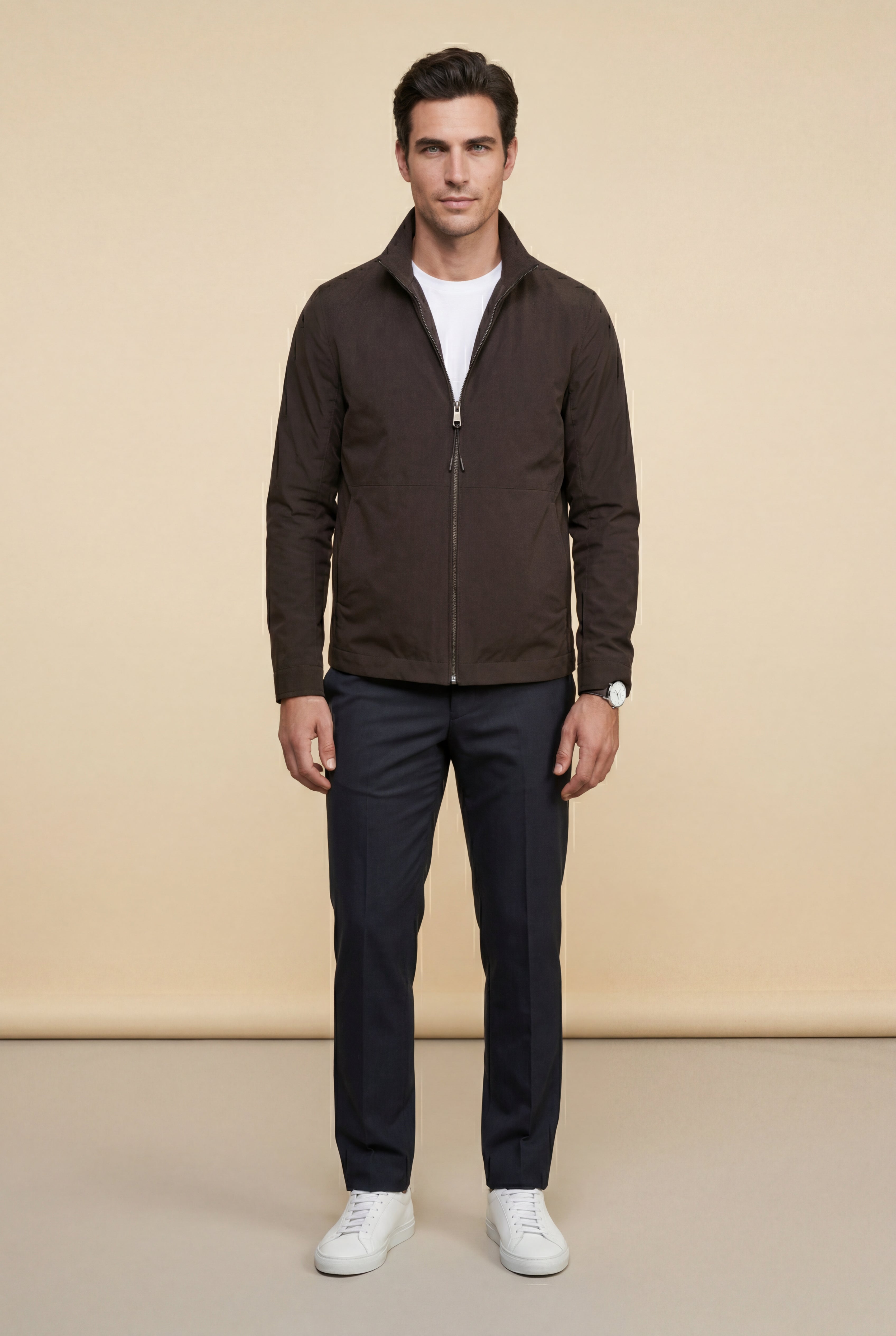 Liam | Slim Fit Zip-front Stand Collar Casual Jacket