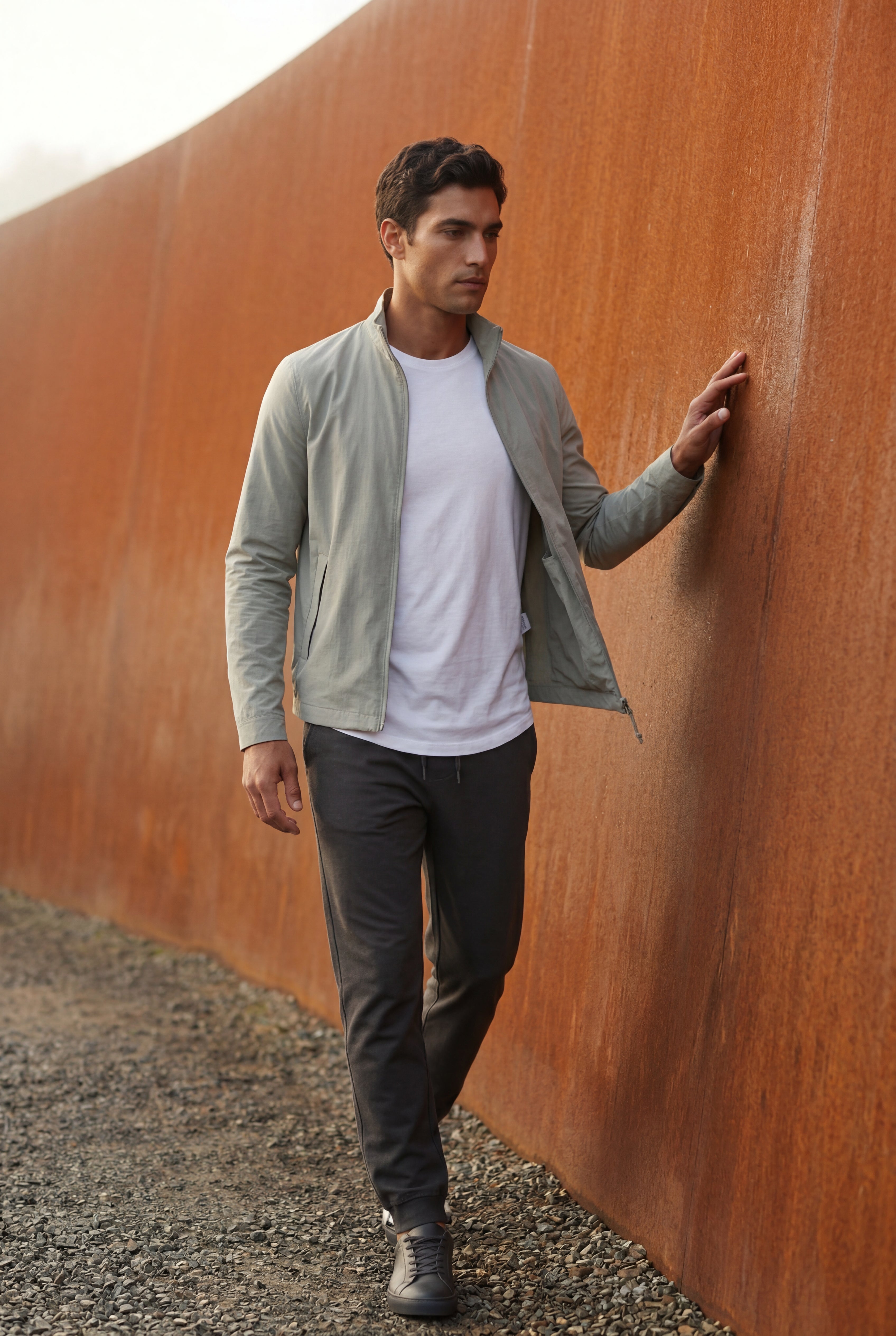 Liam | Slim Fit Zip-front Stand Collar Casual Jacket