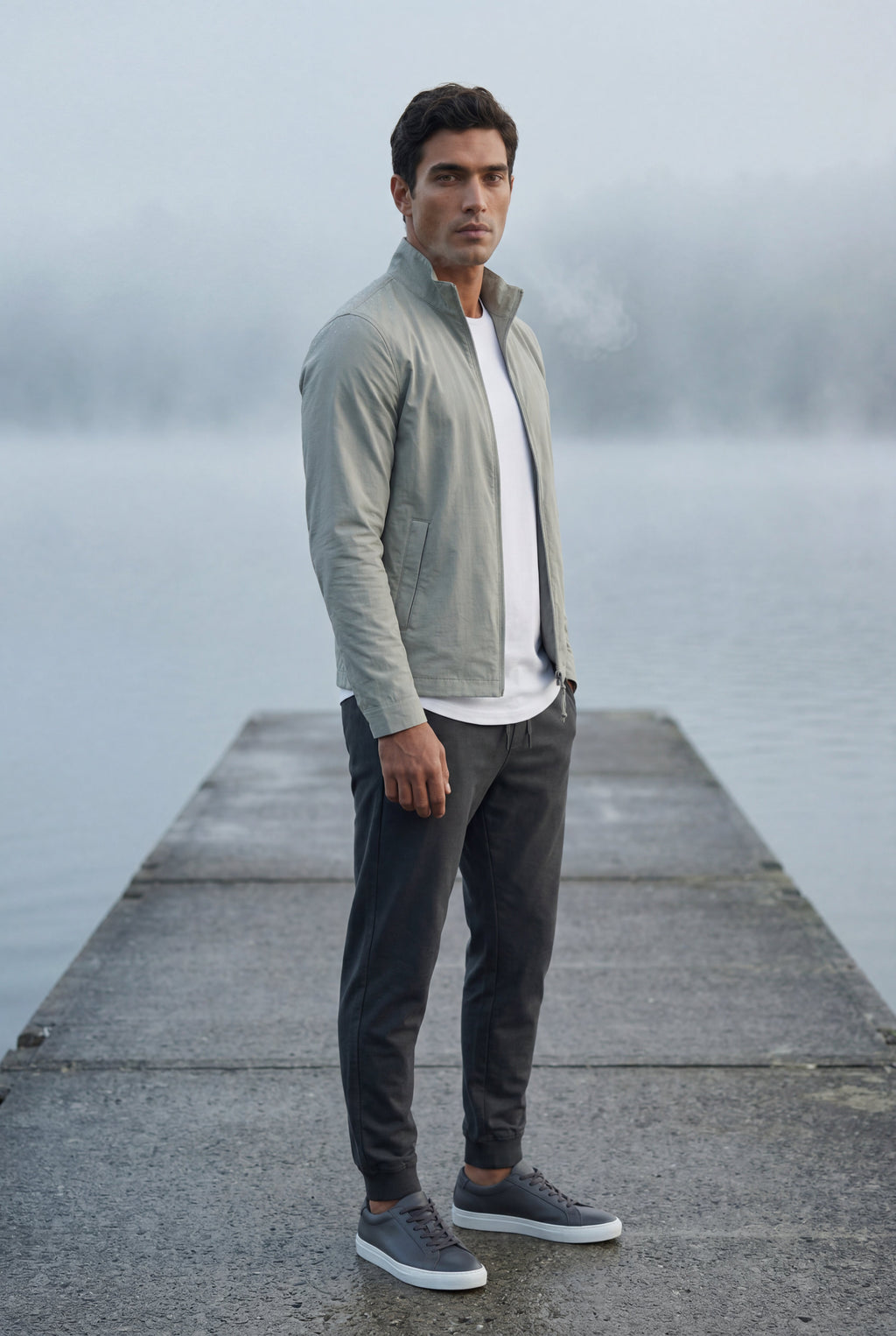 Liam | Slim Fit Zip-front Stand Collar Casual Jacket