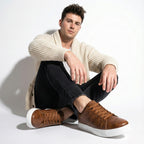 Liam | Structured Faux Low-top Casual Sneakers