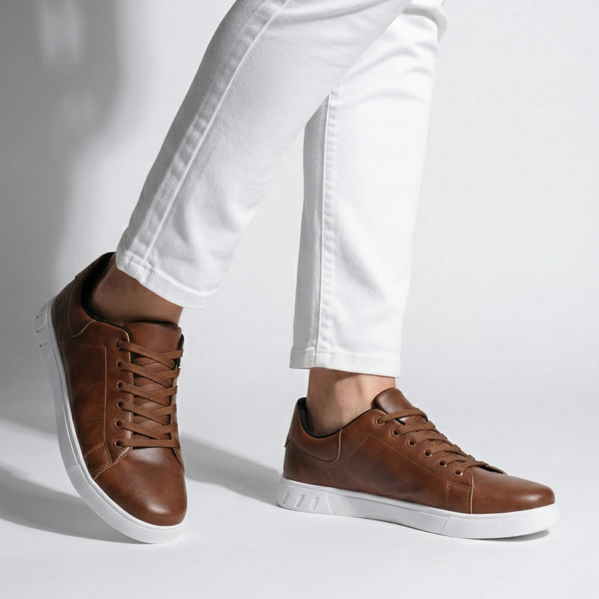 Liam | Structured Faux Low-top Casual Sneakers