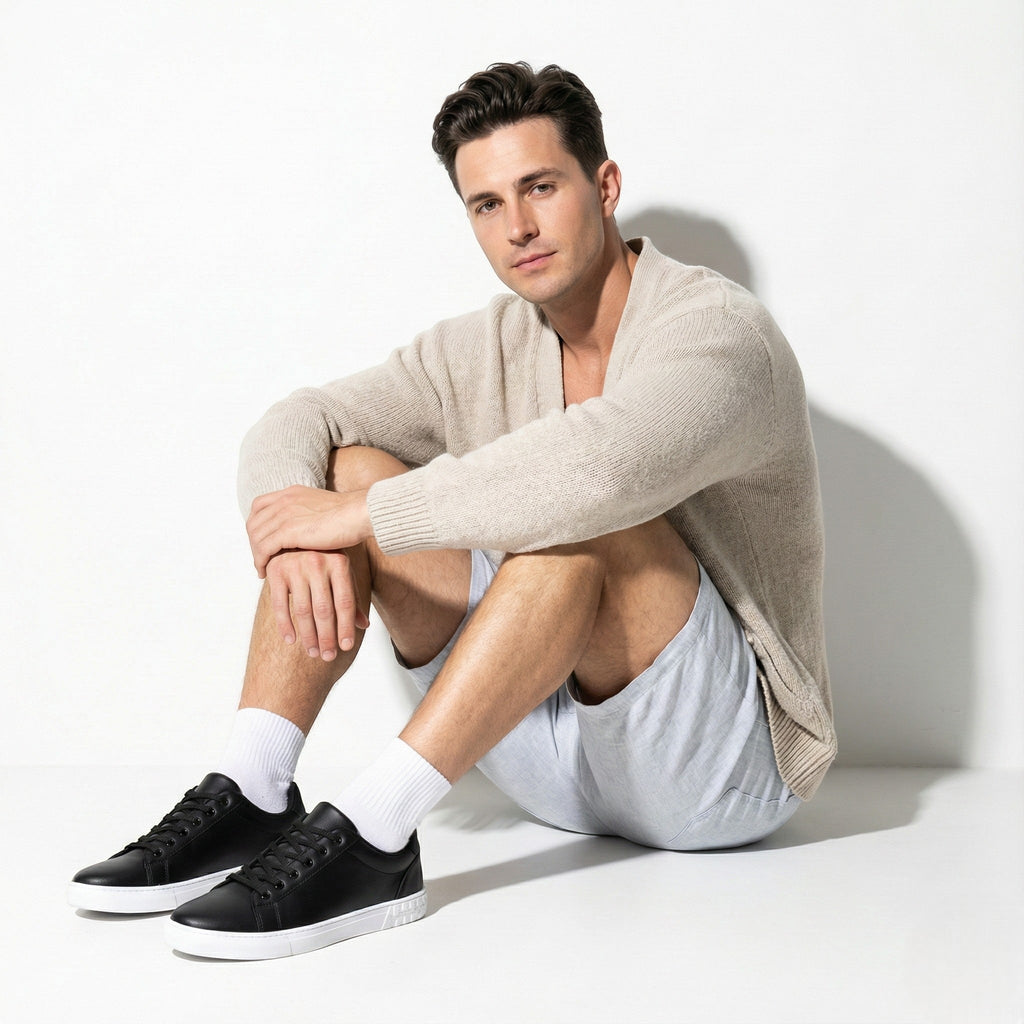 Liam | Structured Faux Low-top Casual Sneakers