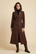 Tailored Longline Coat with Adjustable Belt | Senna