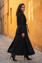 Tailored Longline Coat with Adjustable Belt | Senna