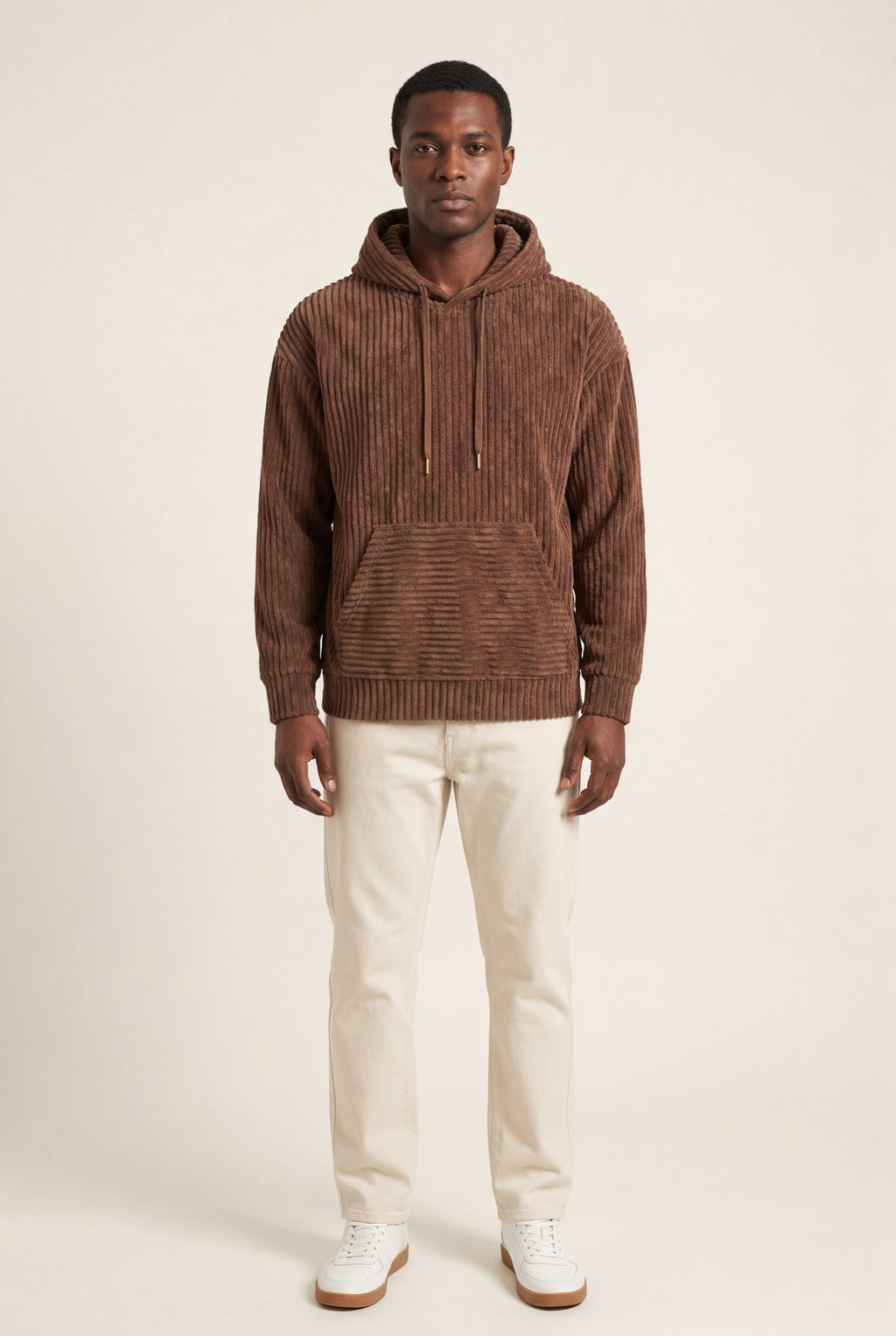 Liam | Texture Hooded Pullover Jacket with Kangaroo Pocket
