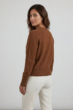 V-neck Button-front Classic Cardigan Sweater | Senna