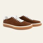 Elcevi | Brown Low Top Sneakers with Gum Sole