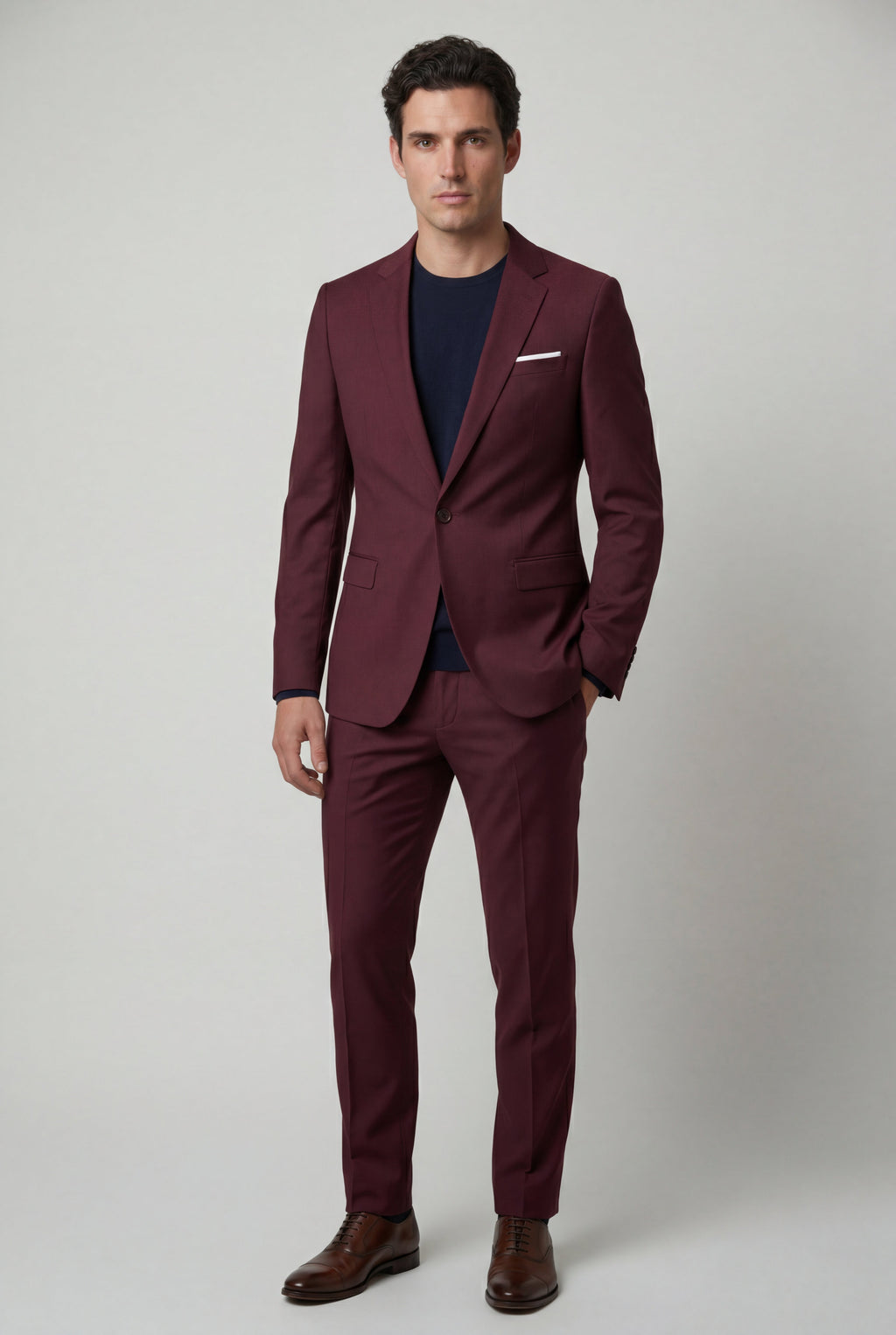 Liam | Modern Fit Tailored Two Piece Suit with Notch Lapel Jacket