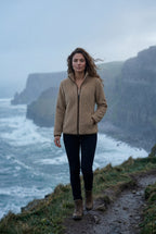 Plush Zip-up Jacket with Stand Collar | Senna