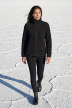 Plush Zip-up Jacket with Stand Collar | Senna