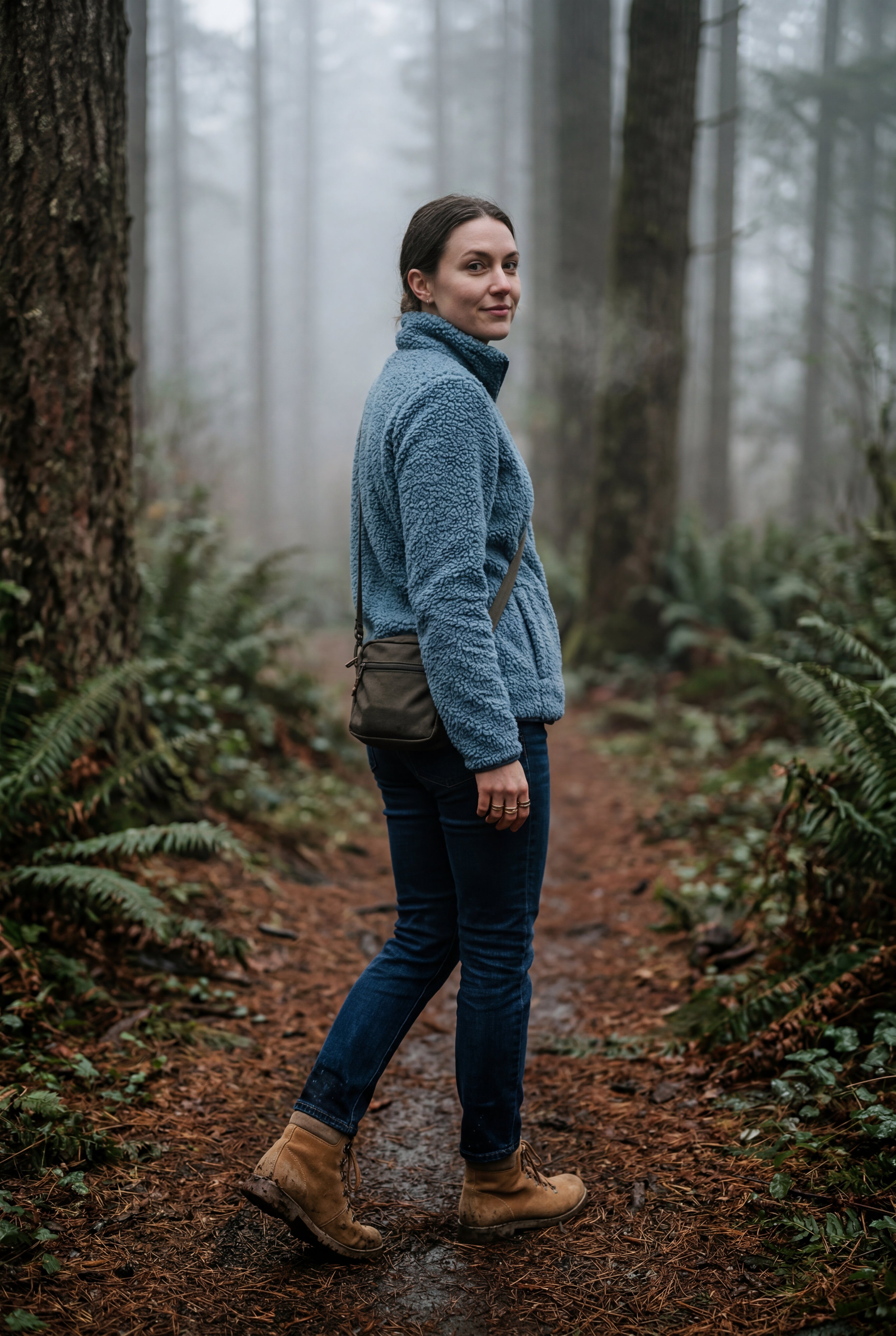 Plush Zip-up Jacket with Stand Collar | Senna