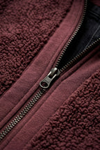 Plush Zip-up Jacket with Stand Collar | Senna