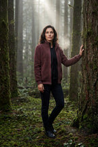 Plush Zip-up Jacket with Stand Collar | Senna