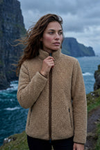 Plush Zip-up Jacket with Stand Collar | Senna