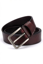 Kian | Rectangular Metal Buckle Classic Belt with Tapered Tip
