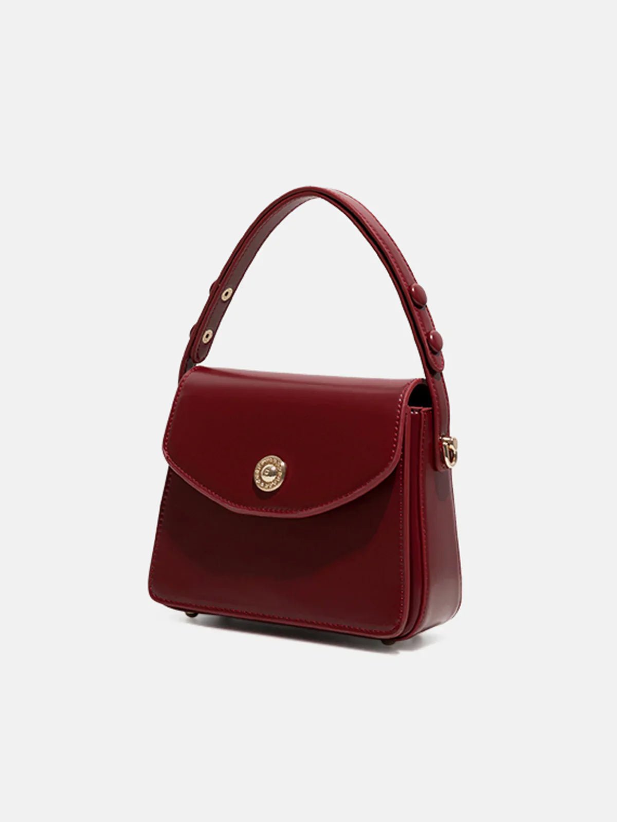 Lieke | Structured Shoulder Bag with Gold Hardware and Adjustable Strap
