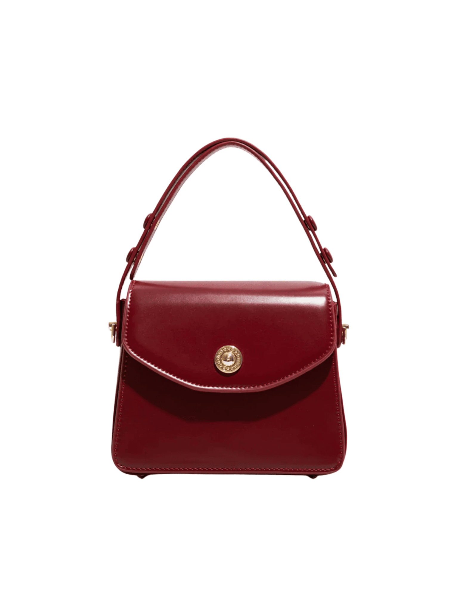 Lieke | Structured Shoulder Bag with Gold Hardware and Adjustable Strap