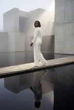 Lia | Tailored Wide Leg Blazer Jumpsuit with Cinched Waist