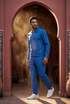 Liam | Textured Zip-up Jacket and Jogger Set with Ribbed Detail