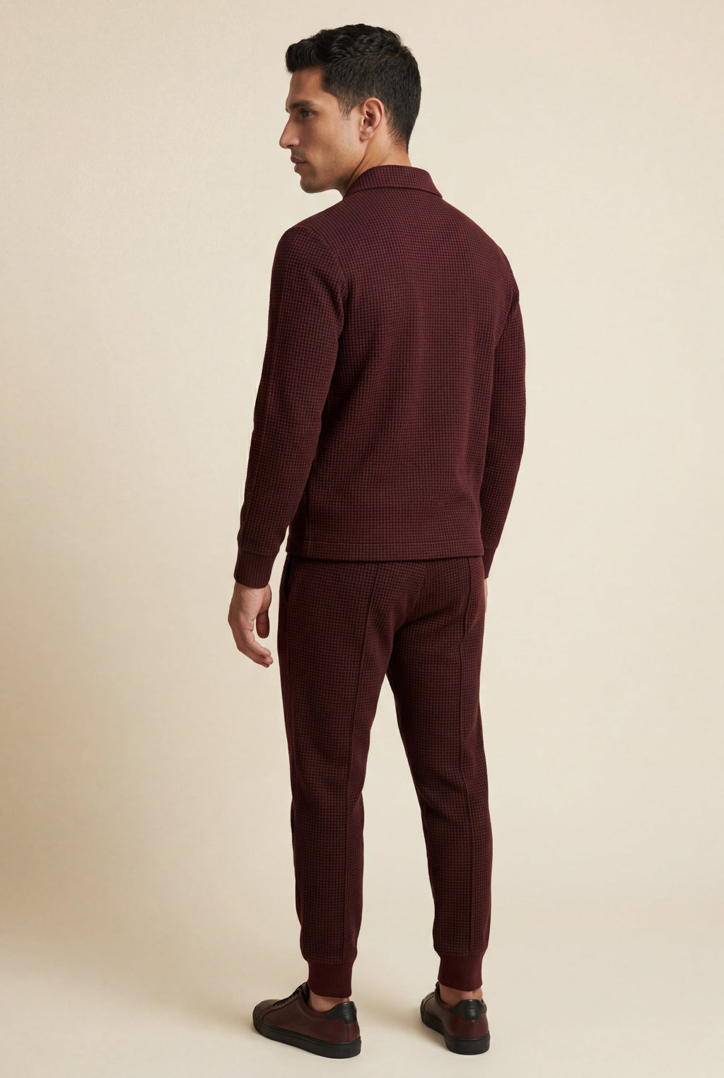 Liam | Textured Zip-up Jacket and Jogger Set with Ribbed Detail