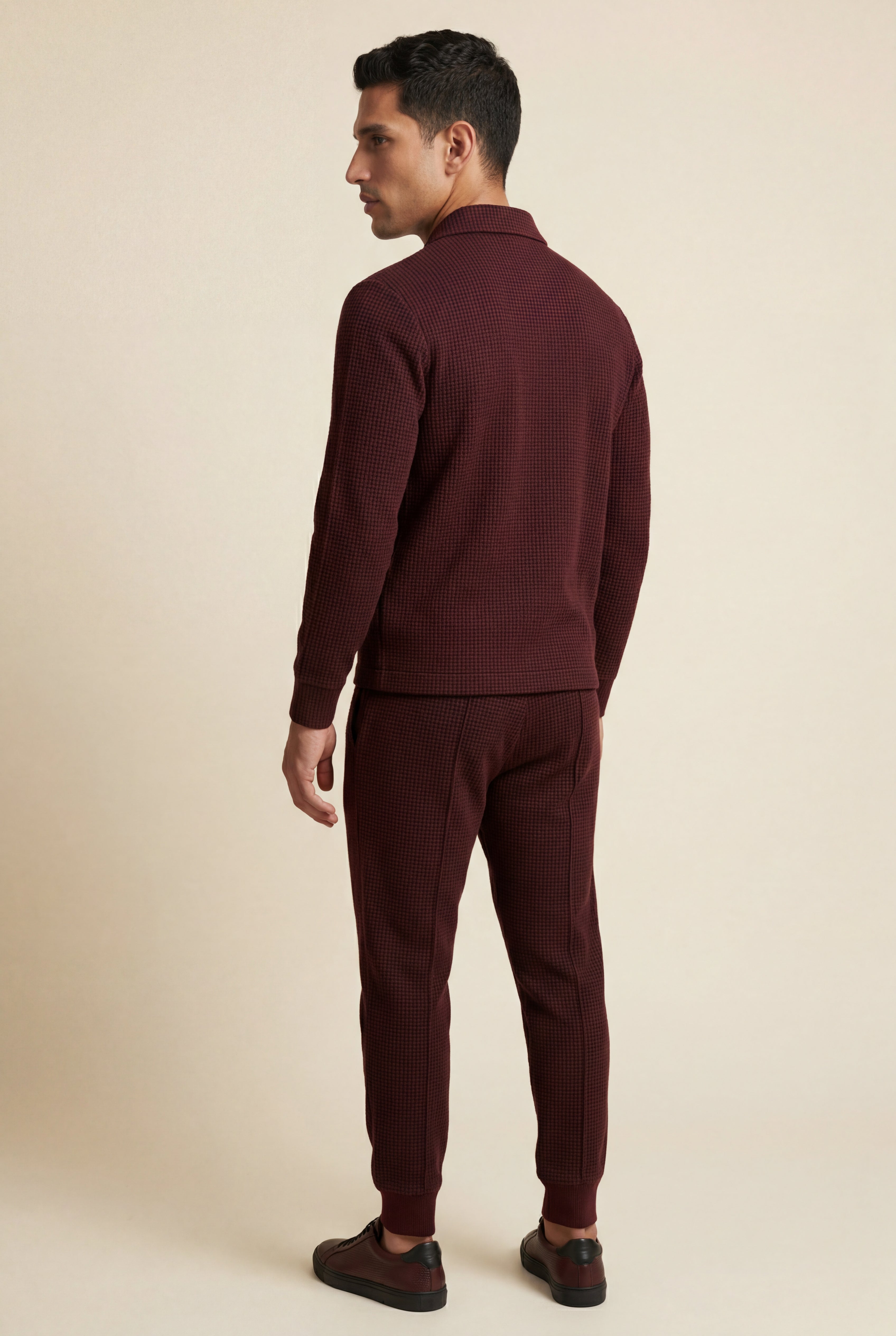 Liam | Textured Zip-up Jacket and Jogger Set with Ribbed Detail