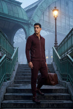 Liam | Textured Zip-up Jacket and Jogger Set with Ribbed Detail
