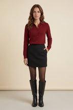 Women's Classic Collared Button-Down Cardigan Sweater | Senna