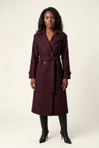 Kim | Women's Double-Breasted Belted -Blend Trench Coat
