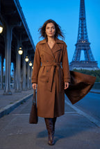 Kim | Women's Double-Breasted Belted -Blend Trench Coat
