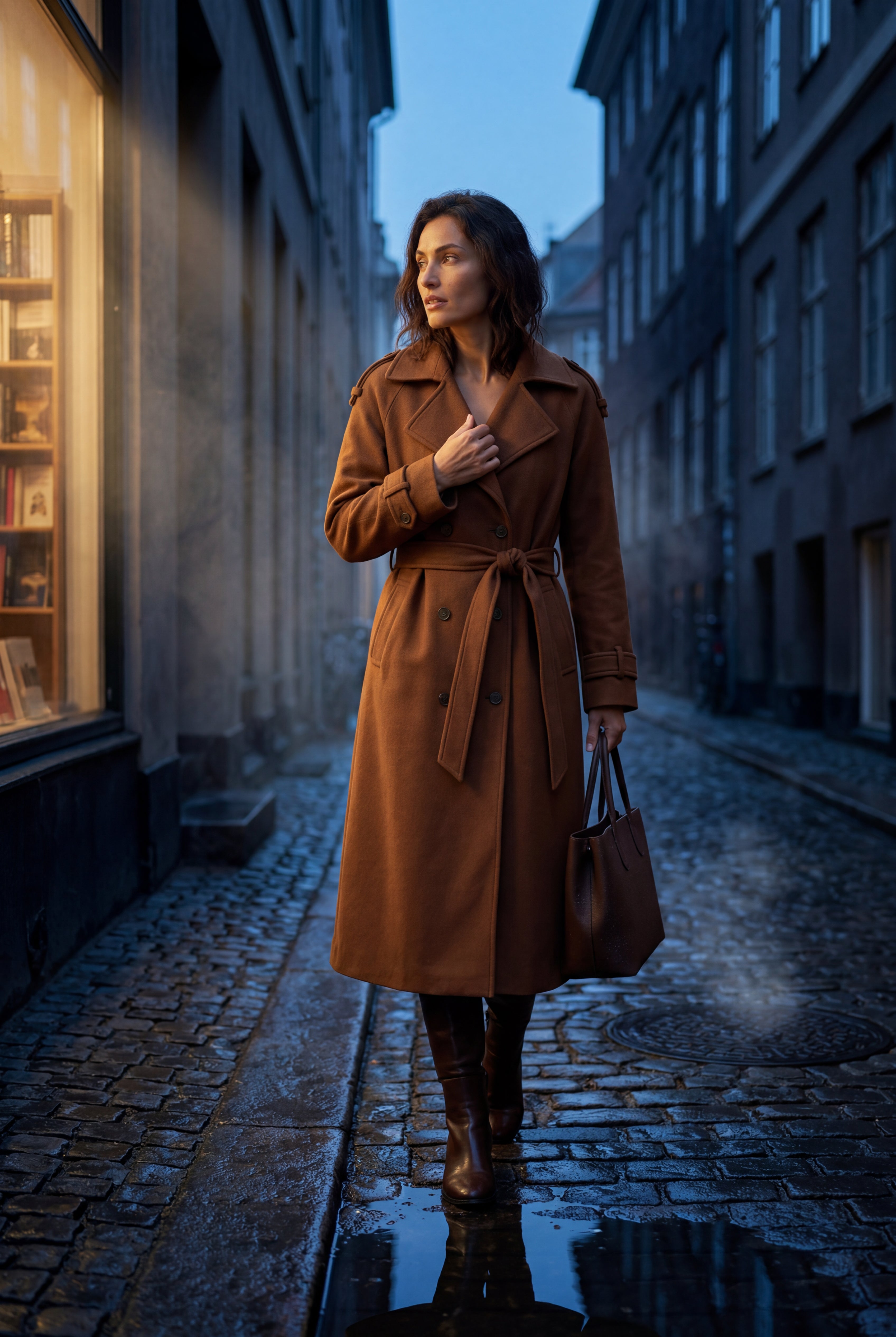 Kim | Women's Double-Breasted Belted -Blend Trench Coat
