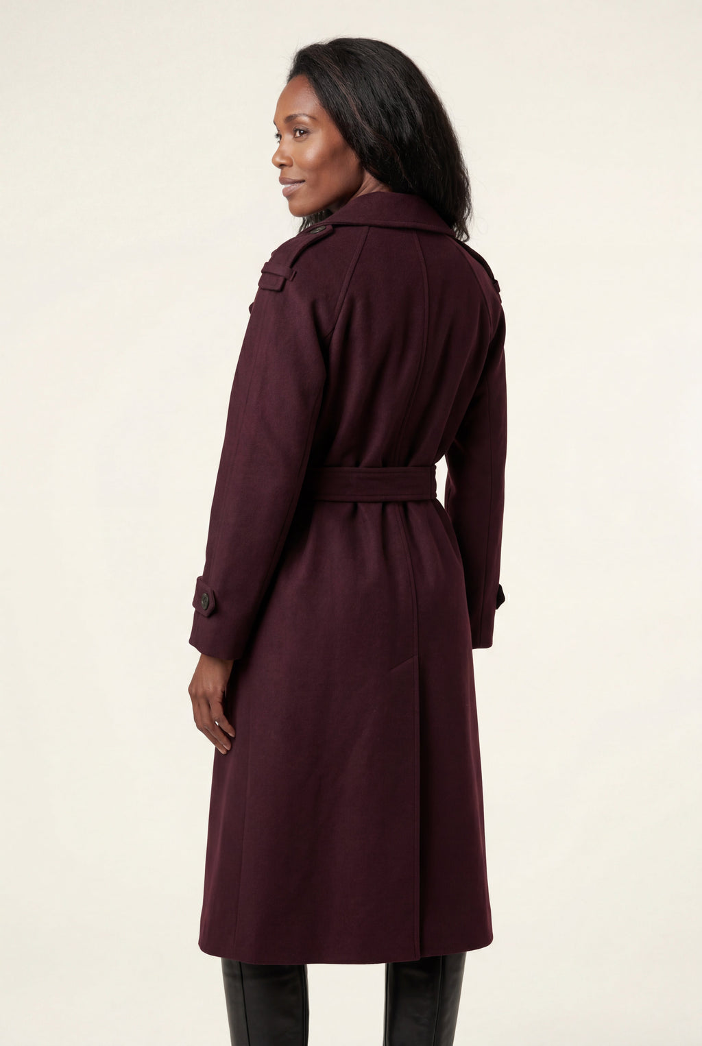 Kim | Women's Double-Breasted Belted -Blend Trench Coat
