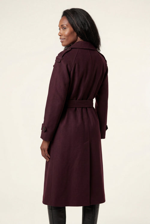 Elcevi | Belted Blend Trench Coat For Women