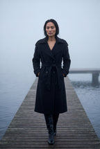 Kim | Women's Double-Breasted Belted -Blend Trench Coat
