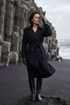 Kim | Women's Double-Breasted Belted -Blend Trench Coat
