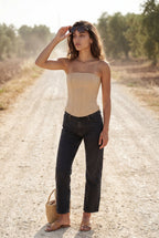 Lisa | Structured Strapless Boned Corset Top