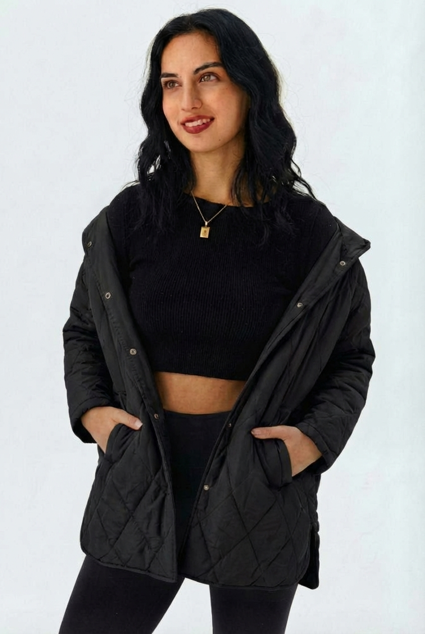Lina | Quilted Hooded Jacket