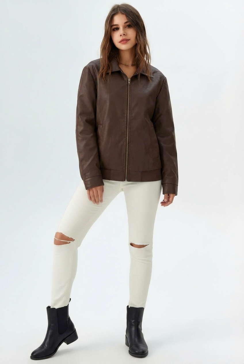 Noa |  Faux Leather Jacket