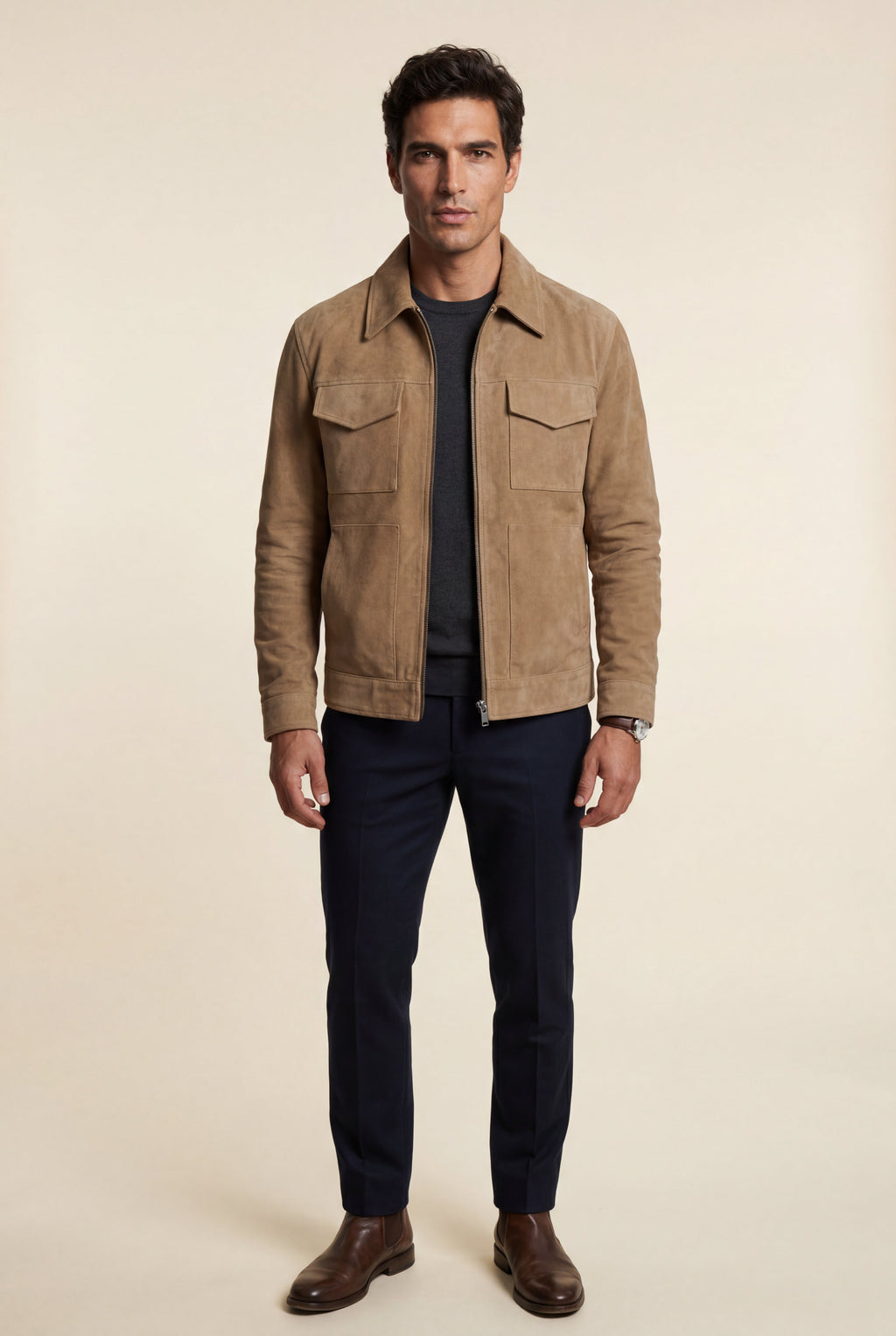 Liam | Boxy Trucker Jacket with Classic Collar