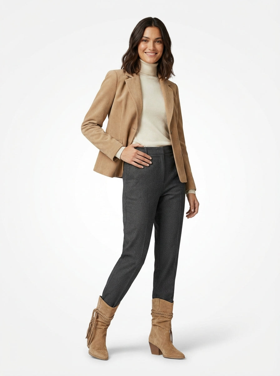 Lia | Braided Tassel Western Chunky Heel Mid-calf Boots