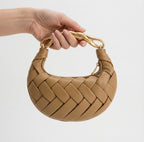 Lieke | Crescent Crossbody Bag with Gold Twisted Handle