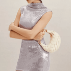 Lieke | Crescent Crossbody Bag with Gold Twisted Handle