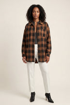 Relaxed Fit Checked Long Sleeve Shirt with Classic Collar