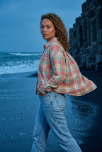 Relaxed Fit Checked Long Sleeve Shirt with Classic Collar