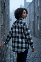 Relaxed Fit Checked Long Sleeve Shirt with Classic Collar